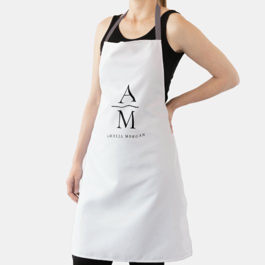 Monogram gepersonaliseerd Schort (Insitu)