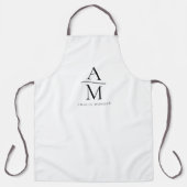 Monogram gepersonaliseerd Schort (Voorkant)