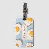 Monogram Gepersonaliseerd Sunny Side Up Egg Patroo Bagagelabel (Voorkant (verticaal))