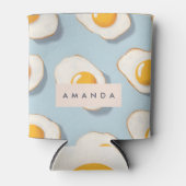 Monogram Gepersonaliseerd Sunny Side Up Egg Patroo Blikjeskoeler (Voorkant)