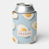 Monogram Gepersonaliseerd Sunny Side Up Egg Patroo Blikjeskoeler (Blikje Achterkant)