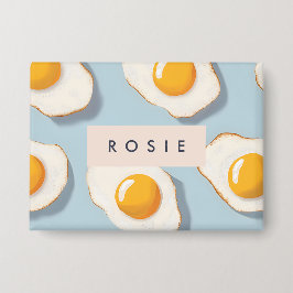 Monogram Gepersonaliseerd Sunny Side Up Egg Patroo Button