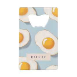 Monogram Gepersonaliseerd Sunny Side Up Egg Patroo Creditkaart Flessenopener
