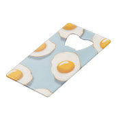 Monogram Gepersonaliseerd Sunny Side Up Egg Patroo Creditkaart Flessenopener (Achterkant Gekanteld)