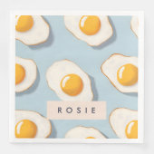Monogram Gepersonaliseerd Sunny Side Up Egg Patroo Servet (Voorkant)