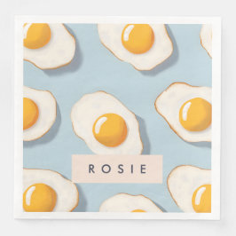 Monogram Gepersonaliseerd Sunny Side Up Egg Patroo Servet