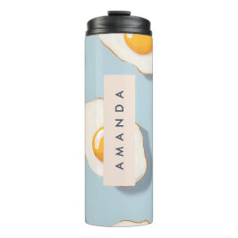 Monogram Gepersonaliseerd Sunny Side Up Egg Patroo Thermosbeker