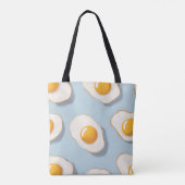 Monogram Gepersonaliseerd Sunny Side Up Egg Patroo Tote Bag (Achterkant)