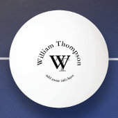 Monogram . gepersonaliseerd wit pingpongbal