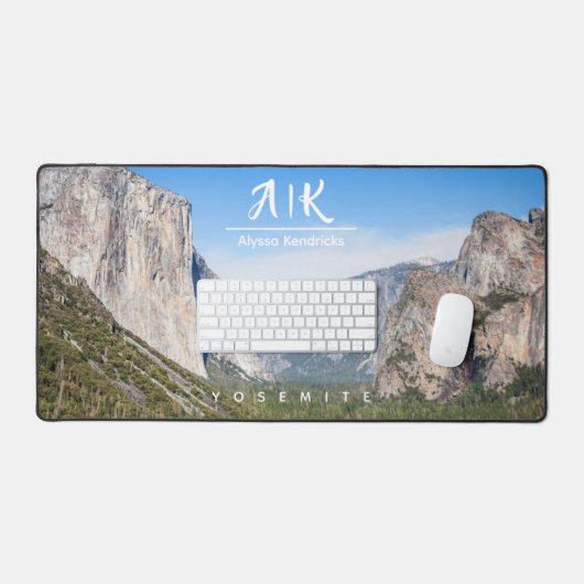 Monogram gepersonaliseerd Yosemite Bureaumat (Keyboard & Muis)