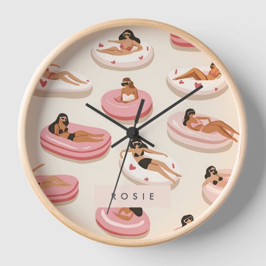 Monogram Gepersonaliseerd Zomer Zwembad Float Patr (Voorkant)