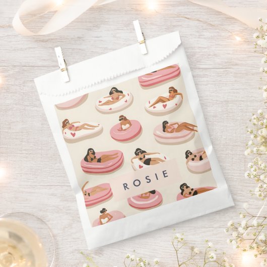 Monogram Gepersonaliseerd Zomer Zwembad Float Patr Bedankzakje (Geknipt)