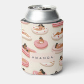 Monogram Gepersonaliseerd Zomer Zwembad Float Patr Blikjeskoeler (Blikje Achterkant)