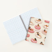 Monogram Gepersonaliseerd Zomer Zwembad Float Patr Notitieboek (Binnen)