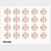 Monogram Gepersonaliseerd Zomer Zwembad Float Patr Ronde Sticker (Vel)
