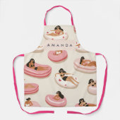 Monogram Gepersonaliseerd Zomer Zwembad Float Patr Schort (Voorkant)