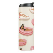 Monogram Gepersonaliseerd Zomer Zwembad Float Patr Thermosbeker (Gedraaid links)