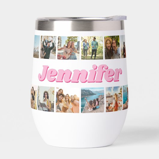 Monogram gepersonaliseerde 30 fotocollage (Links)