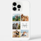 Monogram gepersonaliseerde 5 fotocollage Case-Mate iPhone case (Achterkant)
