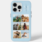 Monogram gepersonaliseerde 6 fotocollage Case-Mate iPhone case (Achterkant)