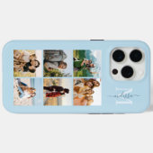 Monogram gepersonaliseerde 6 fotocollage Case-Mate iPhone case (Achterkant (horizontaal))