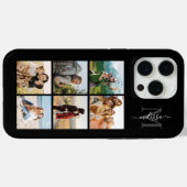 Monogram gepersonaliseerde 6 fotocollage Case-Mate iPhone case (Achterkant (horizontaal))