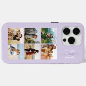 Monogram gepersonaliseerde 6 fotocollage Case-Mate iPhone case (Achterkant (horizontaal))