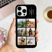 Monogram gepersonaliseerde 6 fotocollage Case-Mate iPhone case