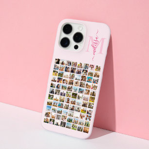 Monogram gepersonaliseerde 88 fotocollage iPhone 16 pro max hoesje
