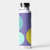 Monogram Gepersonaliseerde Aqua Geel-Groene Paarse Waterfles (Rechts)