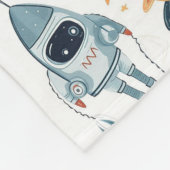 Monogram gepersonaliseerde astronaut fleece deken (Hoek)