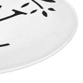 Monogram Gepersonaliseerde Bladkrans Snijplank (Hoek)