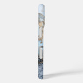 Monogram Gepersonaliseerde Blauw Marmeren iPhone C Case-Mate iPhone Case (Achterkant / Rechts)