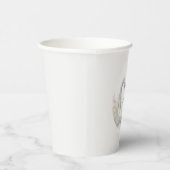 Monogram Gepersonaliseerde Bruiloftspapier Cups Papieren Bekers (Rechts)