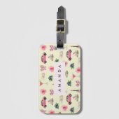 Monogram Gepersonaliseerde Coquette Zeeschelp Bagagelabel (Voorkant (verticaal))