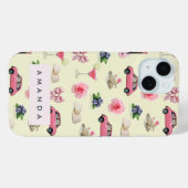 Monogram Gepersonaliseerde Coquette Zeeschelp Case-Mate iPhone Case (Achterkant (horizontaal))