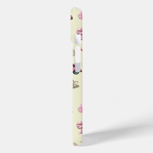 Monogram Gepersonaliseerde Coquette  Zeeschelp Case-Mate iPhone Case (Achterkant / Links)