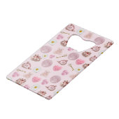 Monogram Gepersonaliseerde Coquette  Zeeschelp Creditkaart Flessenopener (Achterkant Gekanteld)