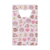 Monogram Gepersonaliseerde Coquette  Zeeschelp Creditkaart Flessenopener (Achterkant)