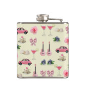 Monogram Gepersonaliseerde Coquette  Zeeschelp Heupfles (Achterkant)