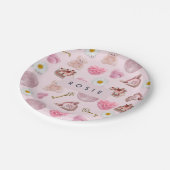 Monogram Gepersonaliseerde Coquette  Zeeschelp Papieren Bordje (Gekanteld)