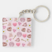 Monogram Gepersonaliseerde Coquette  Zeeschelp Sleutelhanger (Achterkant)