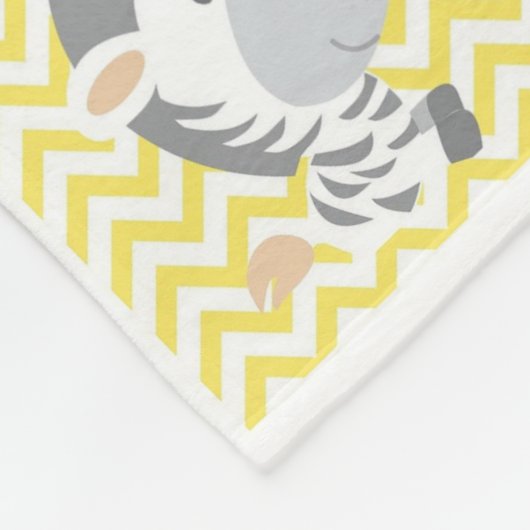 Monogram gepersonaliseerde dierentuin dier fleece  (Hoek)