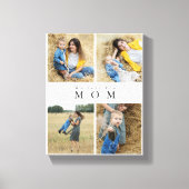 Monogram Gepersonaliseerde Foto Collage Moederfami Canvas Afdruk (Voorkant)