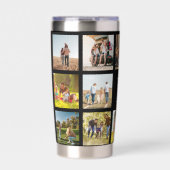 Monogram gepersonaliseerde fotocollage geïsoleerde drinkbeker (Voorkant)