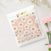 Monogram Gepersonaliseerde Glimlach Daisy Bloemenp Bedankzakje (Gezegeld)