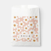 Monogram Gepersonaliseerde Glimlach Daisy Bloemenp Bedankzakje (Voorkant)