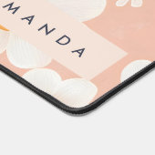 Monogram Gepersonaliseerde Glimlach Daisy Bloemenp Bureaumat (Hoek)