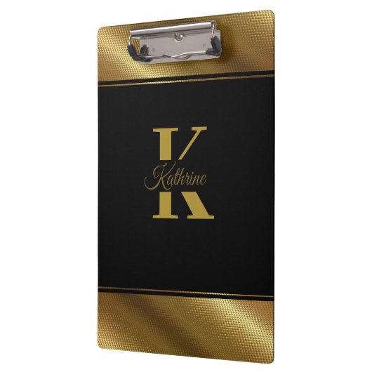 Monogram gepersonaliseerde gouden klembord (Links)