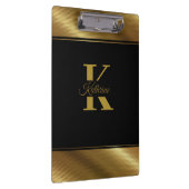 Monogram gepersonaliseerde gouden klembord (Rechts)